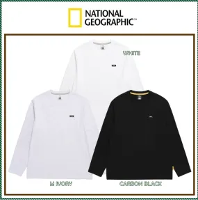 NATIONAL GEOGRAPHIC  |Unisex Street Style Plain Oversized Logo T-Shirts