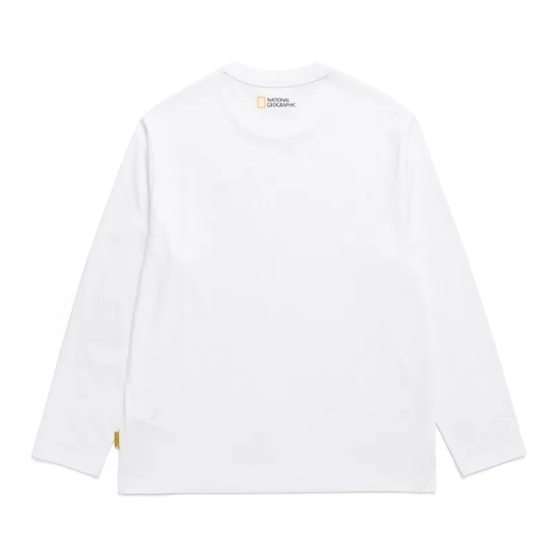 NATIONAL GEOGRAPHIC  |Unisex Street Style Plain Oversized Logo T-Shirts