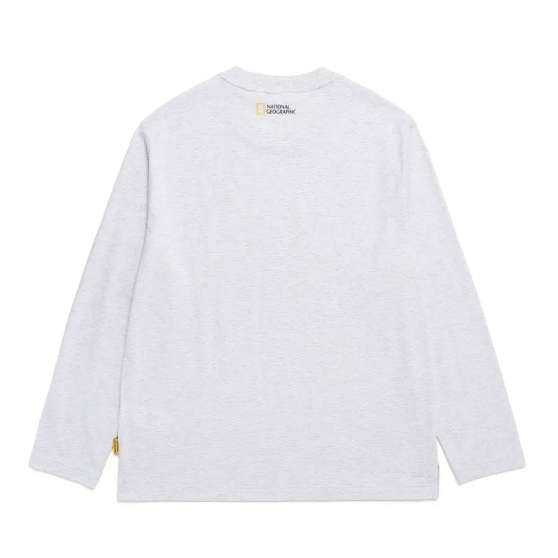 NATIONAL GEOGRAPHIC  |Unisex Street Style Plain Oversized Logo T-Shirts