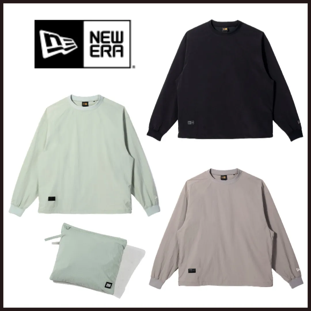 New Era  |Unisex Oversized Logos on the Sleeves Logo Tops