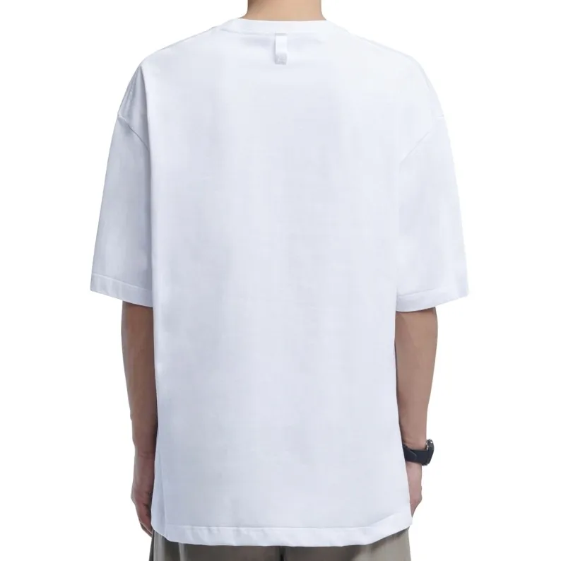 NOMANUAL  |Crew Neck Unisex Street Style Plain Cotton Short Sleeves