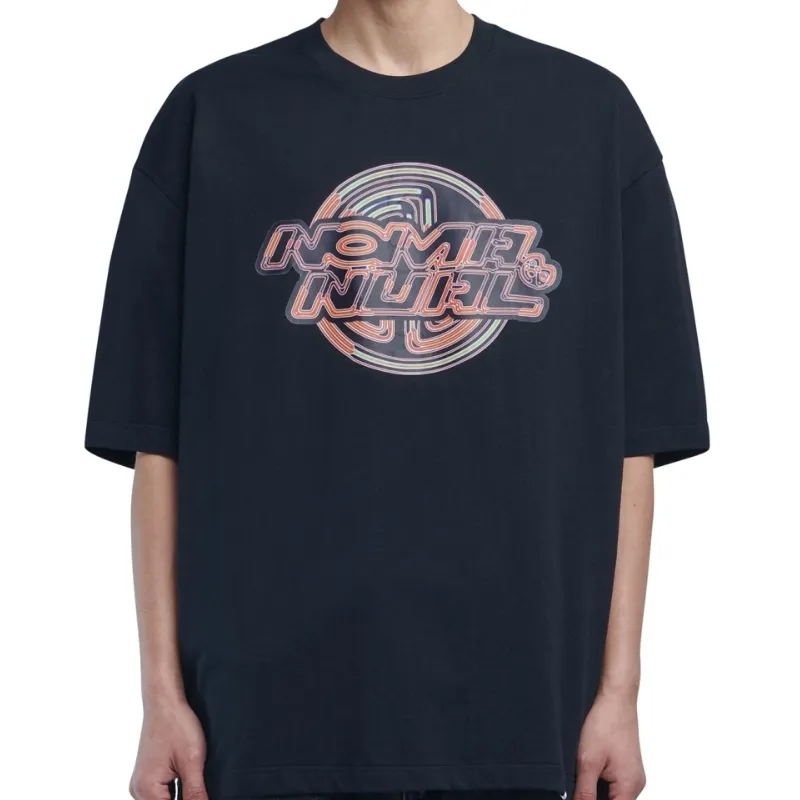 NOMANUAL  |Street Style Plain Cotton Oversized Logo T-Shirts