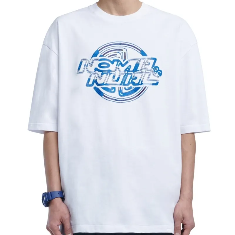 NOMANUAL  |Street Style Plain Cotton Oversized Logo T-Shirts