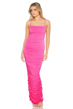 Nookie Flirt Maxi Dress - Neon Pink