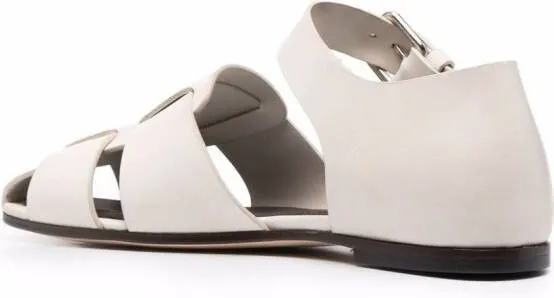 Officine Creative cut-out leather sandals White