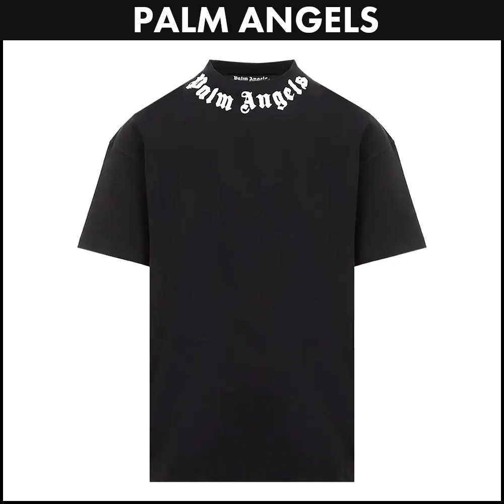 Palm Angels  |Crew Neck Unisex Street Style Cotton Short Sleeves Oversized