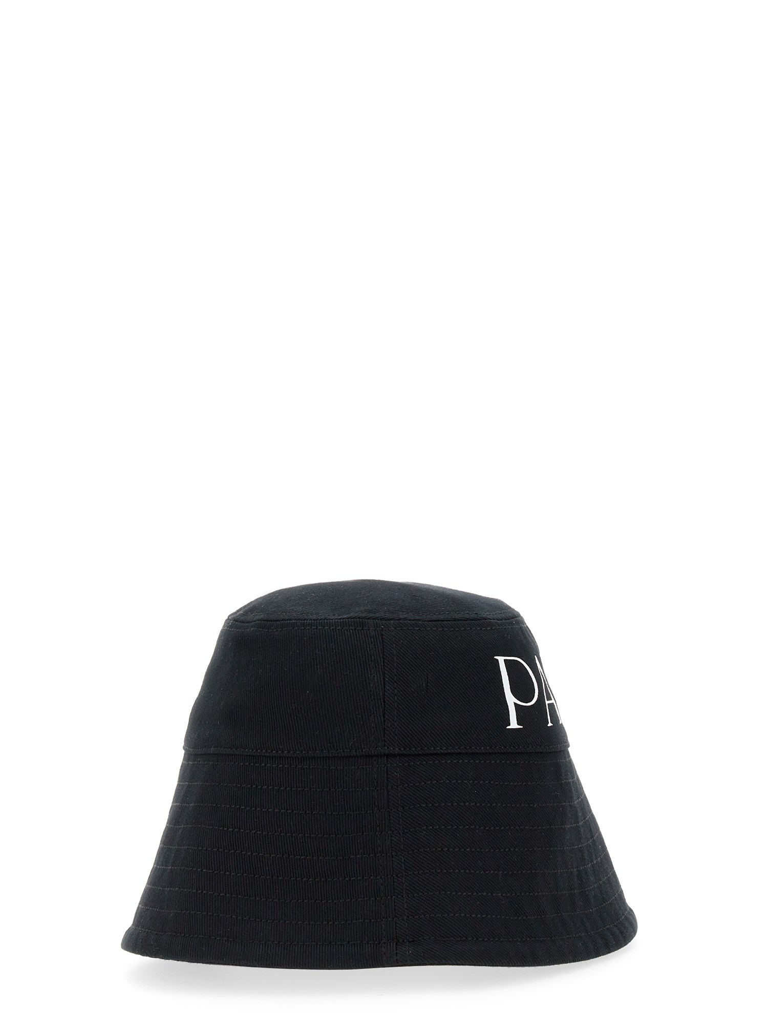 PATOU    ORGANIC COTTON BUCKET HAT WITH LOGO PRINT