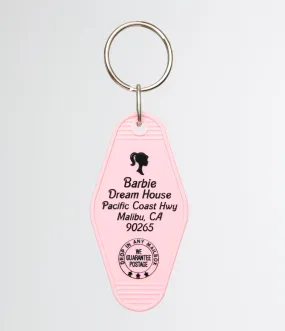 Pink Barbie Dream House Motel Key Fob