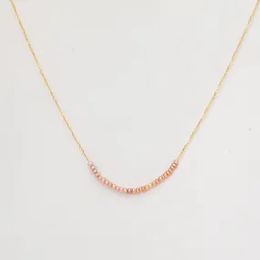 Pink Pearl Arc Necklace