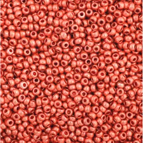 Preciosa Czech Glass, 11/0 Round Seed Bead, Metallic Light Copper Terra (1 Tube)