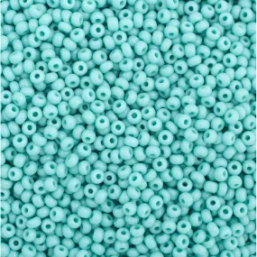 Preciosa Czech Glass, 11/0 Round Seed Bead, Opaque Turquoise (1 Tube)