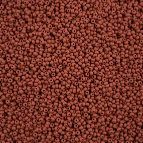 Preciosa Czech Glass, 11/0 Round Seed Bead, PermaLux Dyed Chalk Brown - Matte (1 Tube)