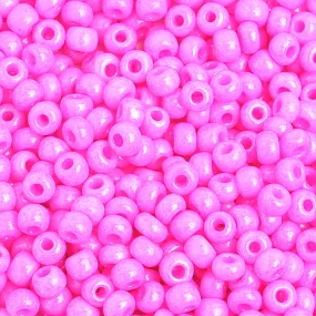 Preciosa Czech Glass, 6/0 Round Pony Seed Bead, Opaque Dyed Rose (1 Tube)