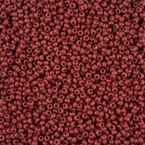 Preciosa Czech Glass, 8/0 Round Seed Bead, Terra Intensive Brown - Matte (1 Tube)