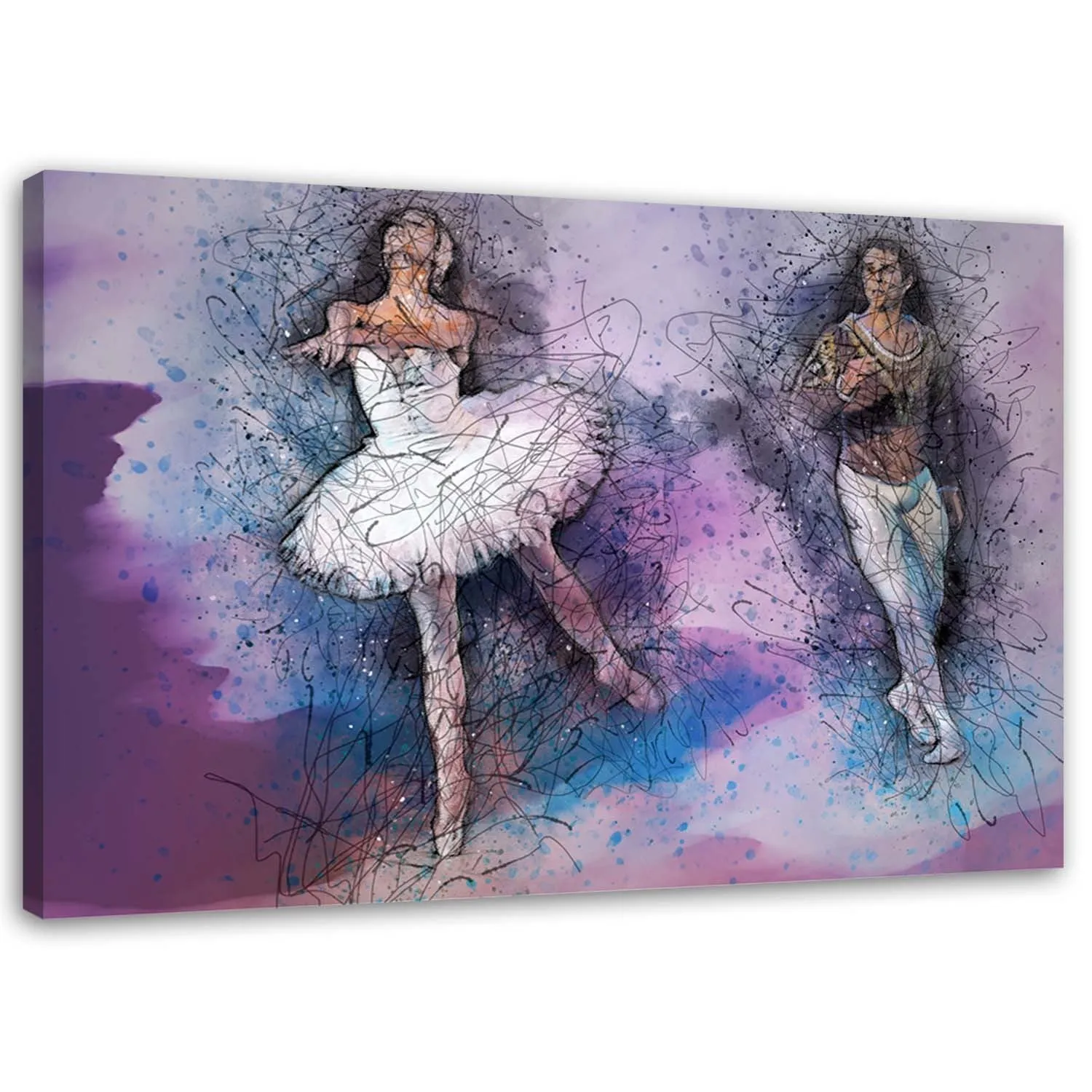 Quadro su tela, Ballerina Ballet Purple