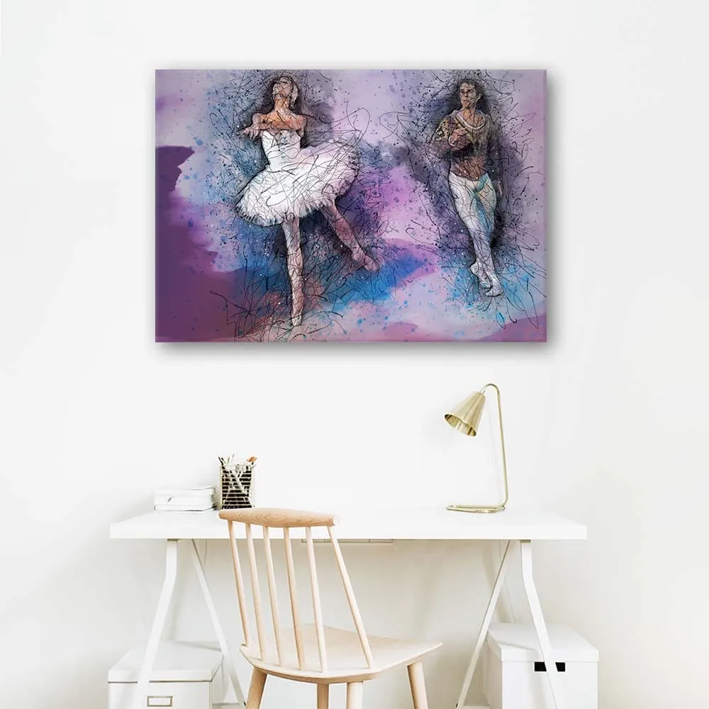 Quadro su tela, Ballerina Ballet Purple