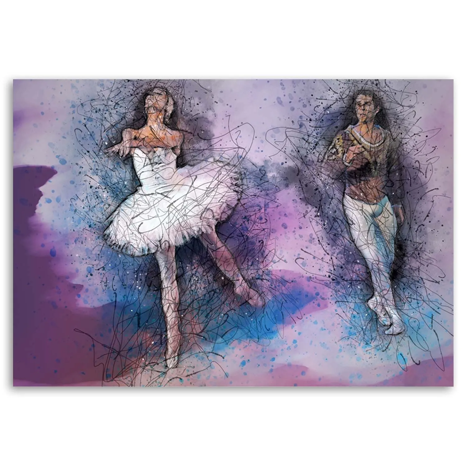 Quadro su tela, Ballerina Ballet Purple