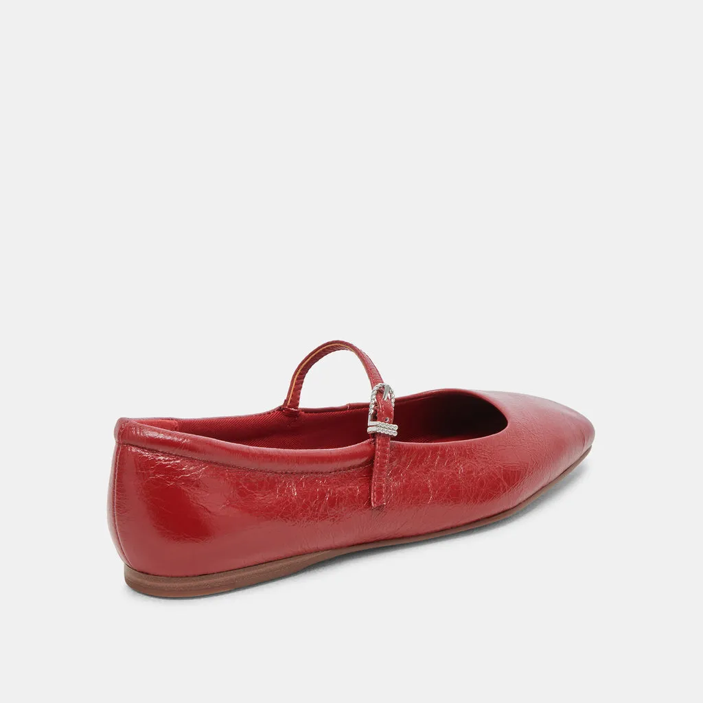 REYES BALLET FLATS RED CRINKLE PATENT– Dolce Vita 6974197989442