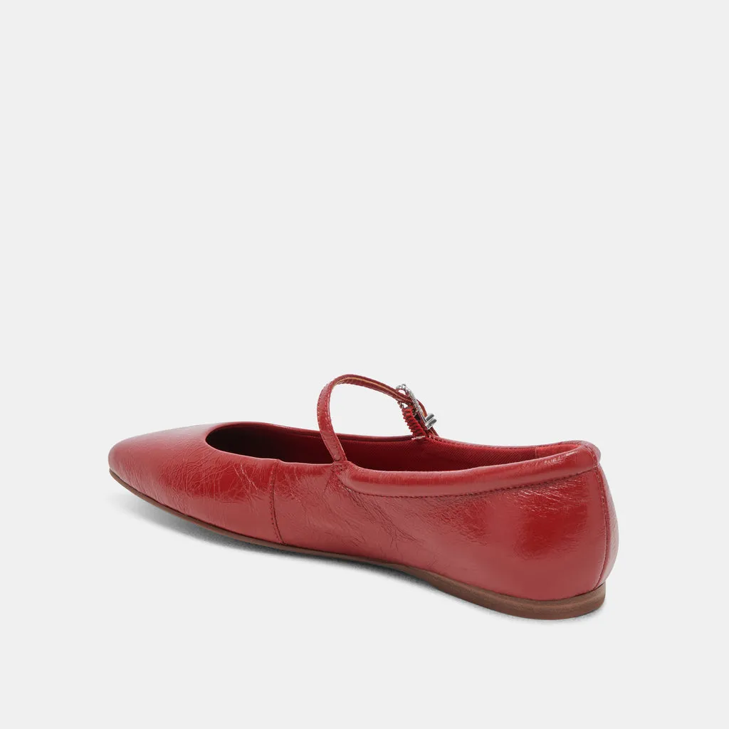 REYES BALLET FLATS RED CRINKLE PATENT– Dolce Vita 6974197989442