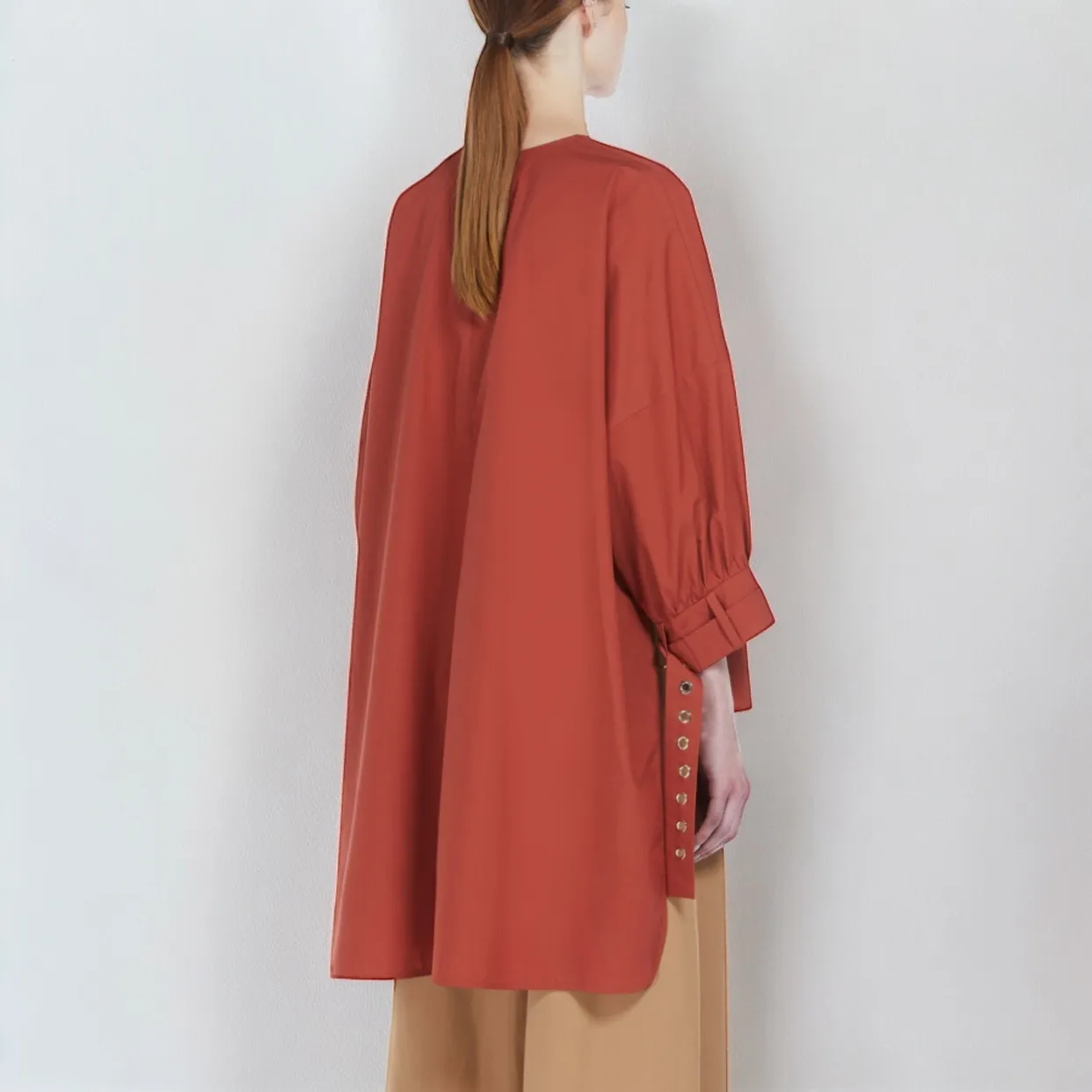 S Max Mara  |Cropped Plain Cotton Office Style Oversized Elegant Style