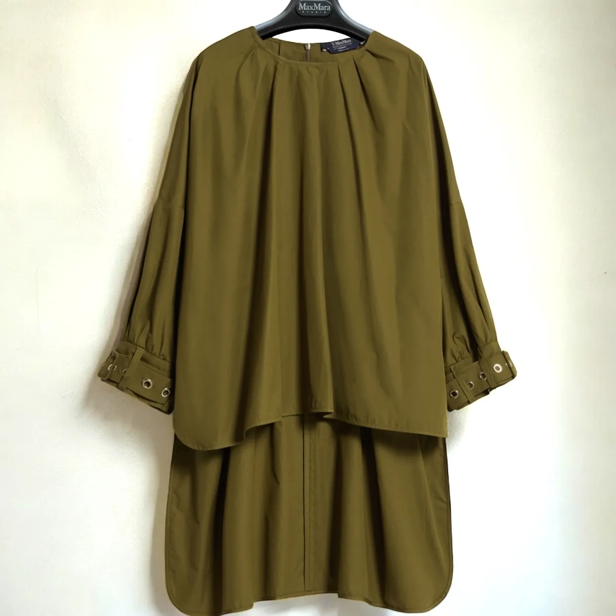 S Max Mara  |Cropped Plain Cotton Office Style Oversized Elegant Style