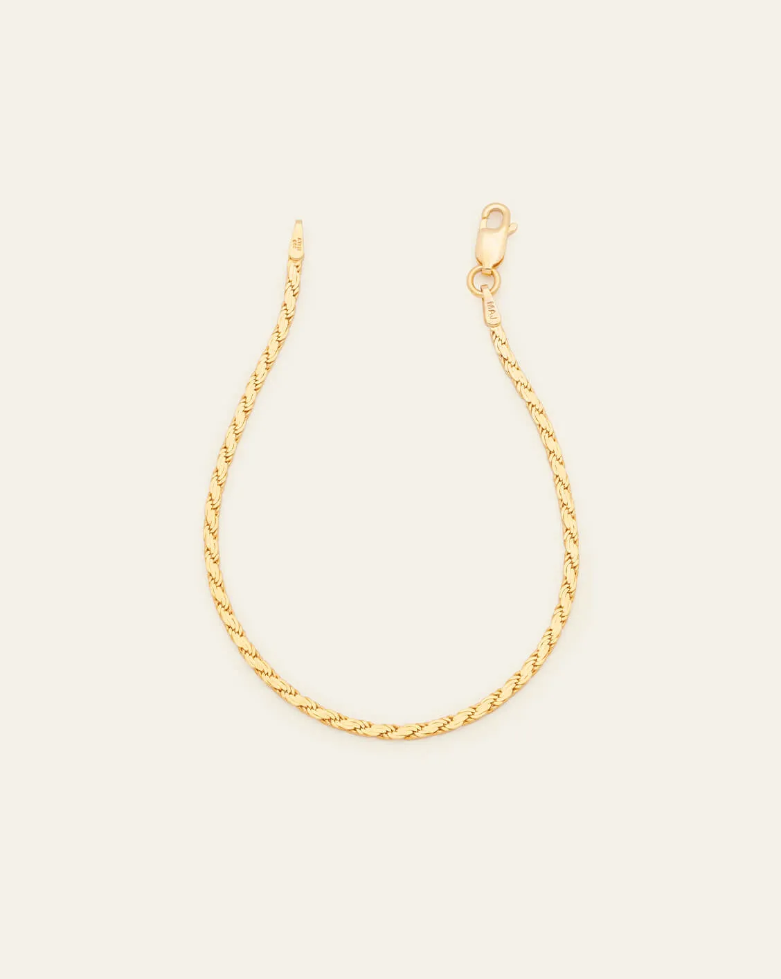 Smooth Rope Bracelet - Gold Vermeil