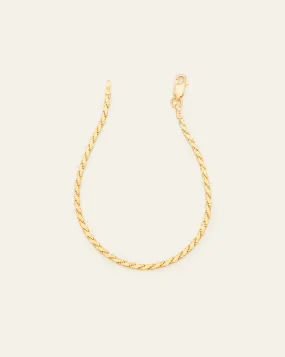 Smooth Rope Bracelet - Gold Vermeil