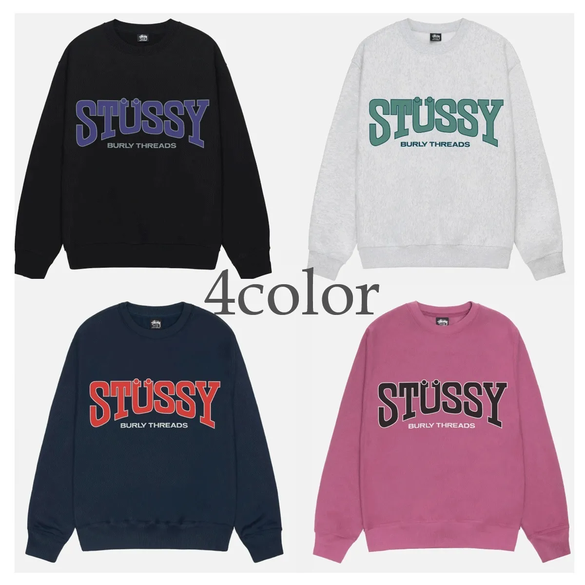 STUSSY  |Unisex Street Style Long Sleeves Plain Cotton Oversized Logo