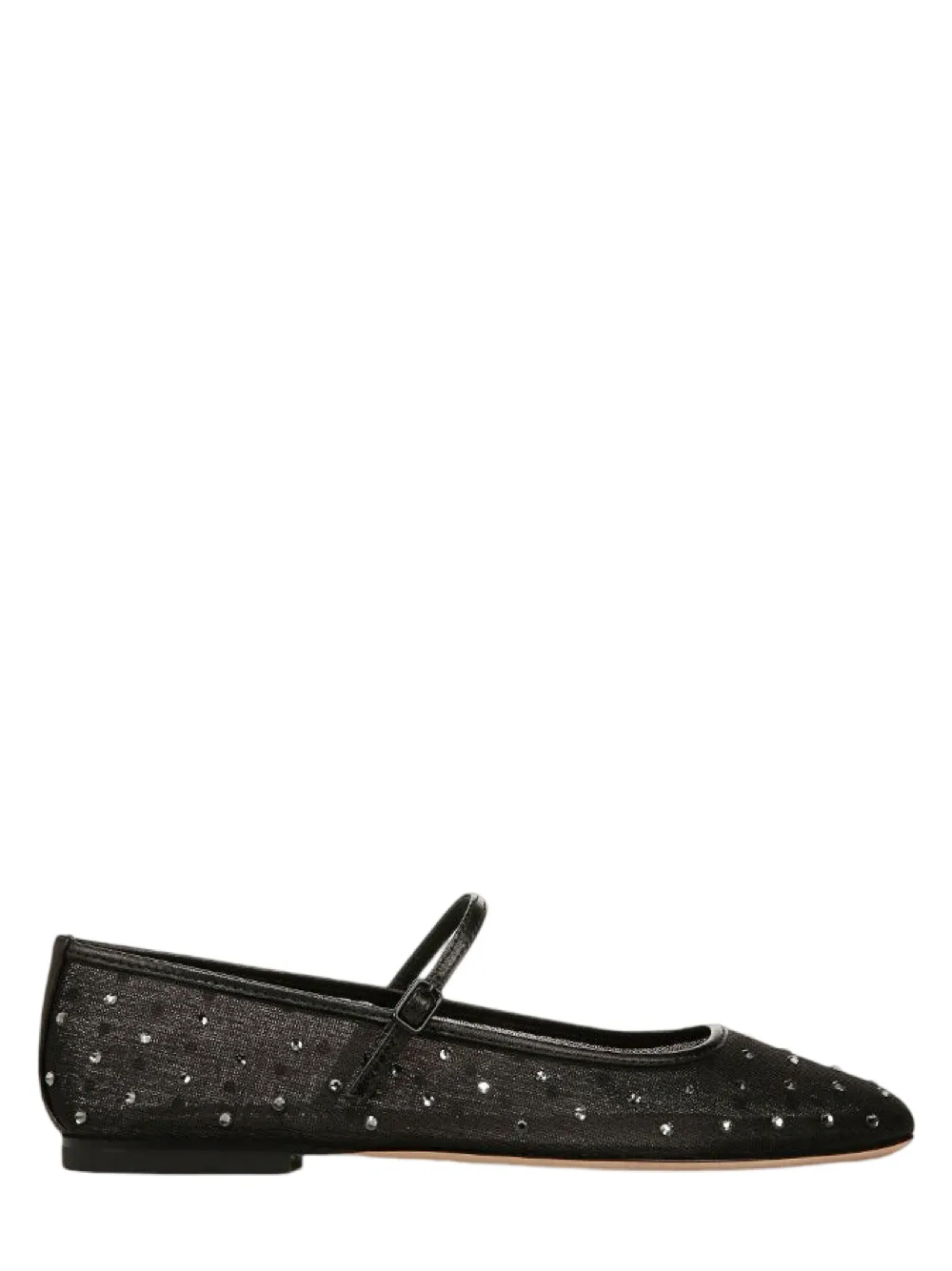 Veronica Beard Ellie Mesh Flat in Black Diamond