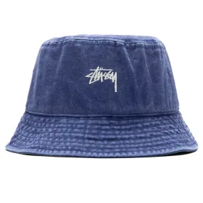 Washed Stock Bucket Hat - Dark Royal