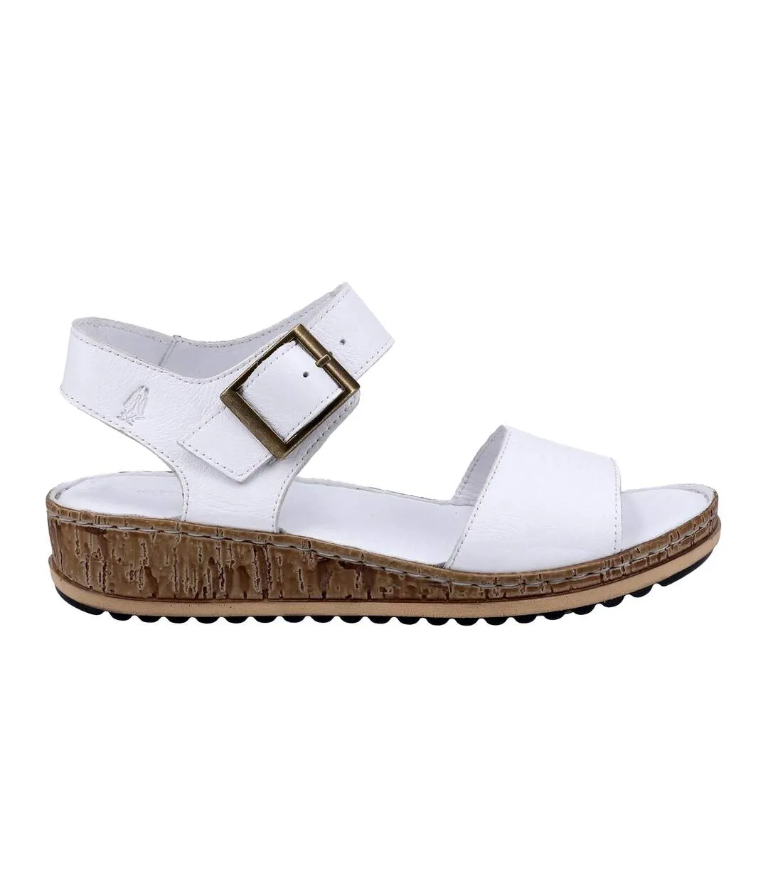 Womens/ladies ellie leather sandals white Hush Puppies