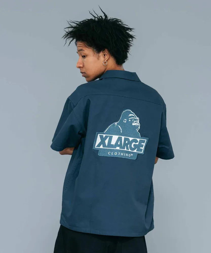 X-Large  |Unisex Street Style Plain Oversized Logo Shirts