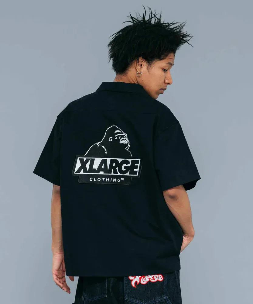 X-Large  |Unisex Street Style Plain Oversized Logo Shirts