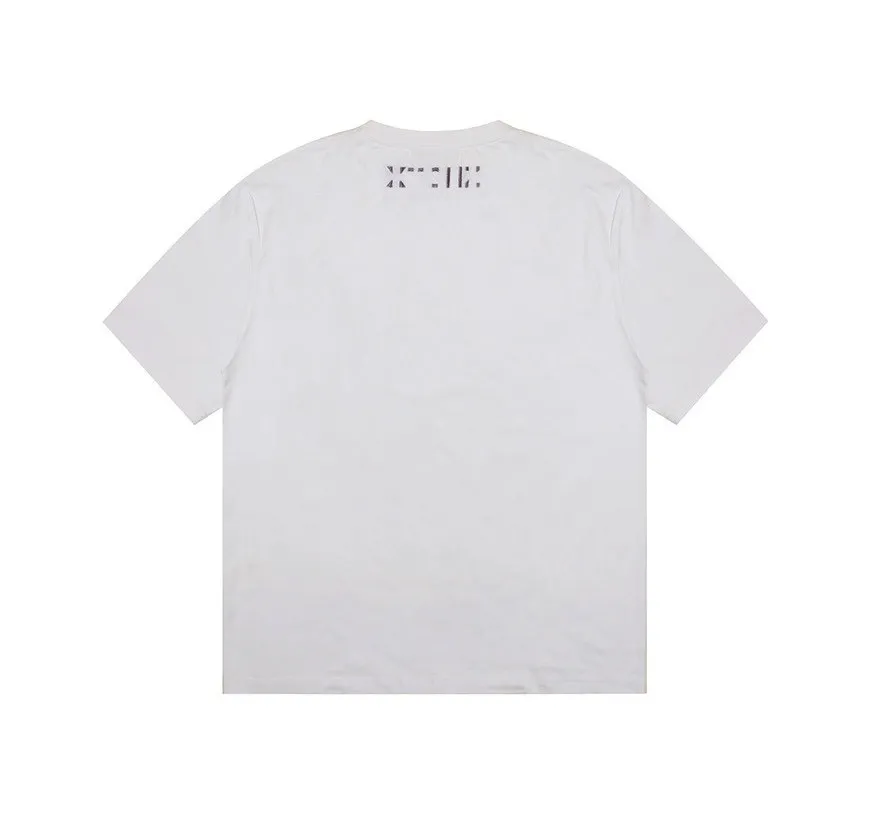 XTONZ  |Unisex U-Neck Cotton Oversized Logo T-Shirts