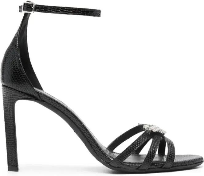 Zadig&Voltaire Amee Wing Court 90mm leather sandals Black